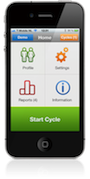 iP Voiding Diary app icon on an iPhone home screen